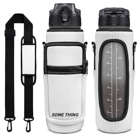 32oz Sports Water Bottle with Detachable Strap, Button-Operated Lid, and Straw - Perfect for Hydration on the Go