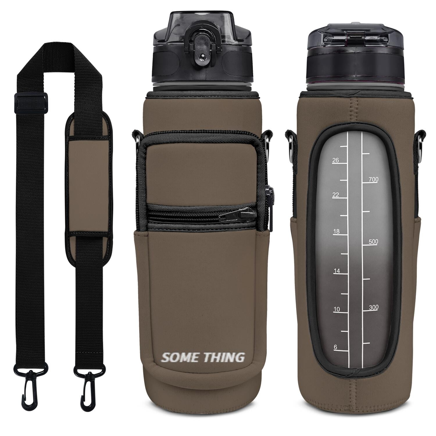 32oz Sports Water Bottle with Detachable Strap, Button-Operated Lid, and Straw - Perfect for Hydration on the Go