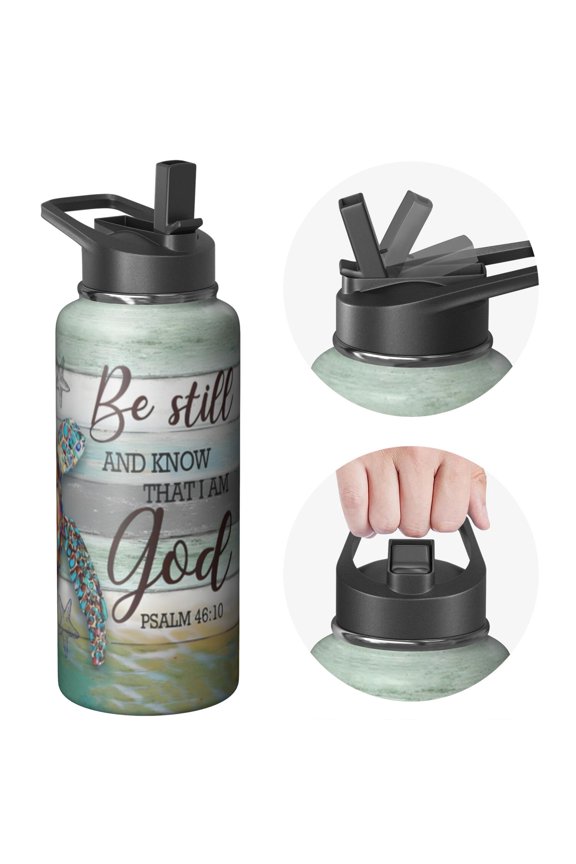 32oz Stainless Steel Holiday gifts Themed Water Bottle with Straw, Triple Insulation, Leakproof Lids Perfect for Outdoor Sports, Travel, and Fitness