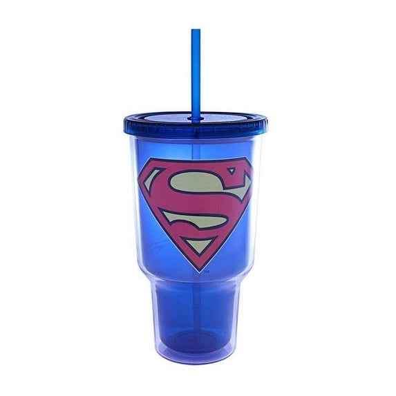 Silver Buffalo 230878 32 oz Superman Logo Plastic Jumbo Cold Cup