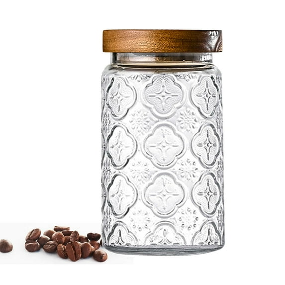 32oz Vintage Glass Jar With Lid, Glass Storage Containers, Airtight Kitchen Storage Containers