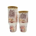 thumbnail image 1 of 32oz or 40oz Just Another Chapter custom Sublimation Printed Clear or Frost Glass Tumbler, Mug, Cup with Handle, 1 of 10