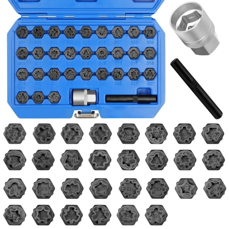 32pc Wheel Lock Lug Nut Master Key Set Removal Socket Tool Kit for Mercedes-Benz
