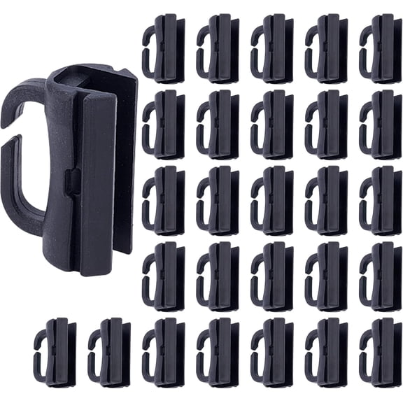 32pcs 0.4" Farm Plastic Clamps Black Greenhouse Clamps Grip Snap Clamp Greenhouse Film Buckle Netting Tunnel Hoop Clip PVC Pipe Plastic Clamps for Greenhouse Plant Supplies diy