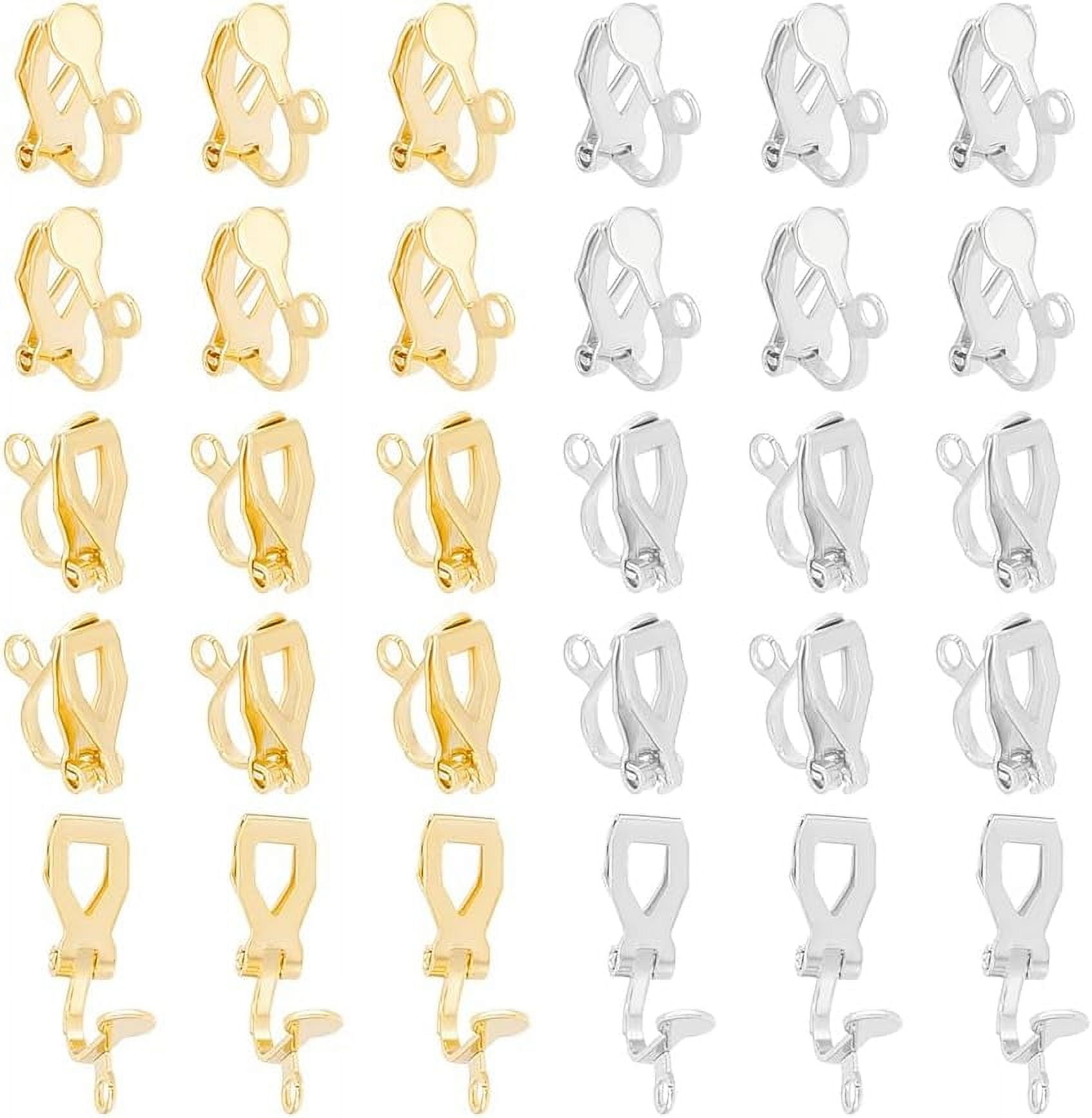 RORPOIR 100 Pcs Invisible Clip-On Earring Converters - Convert Pierced Earrings To Clip-On, Resin
