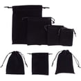 thumbnail image 1 of 32pcs 7x5cm Black Velvet Cloth Drawstring Bags Small Gift Bags for Party Favors Bags, 1 of 7