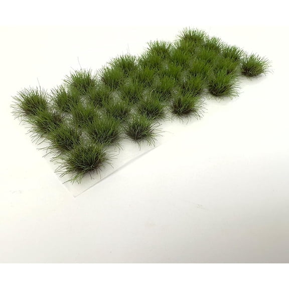 32pcs 8mm Tall Diorama Flowers Grass Miniature Bushes Dark Green Static Grass for Model Train Scener Wargaming Terrain Dioramas & DIY Crafts