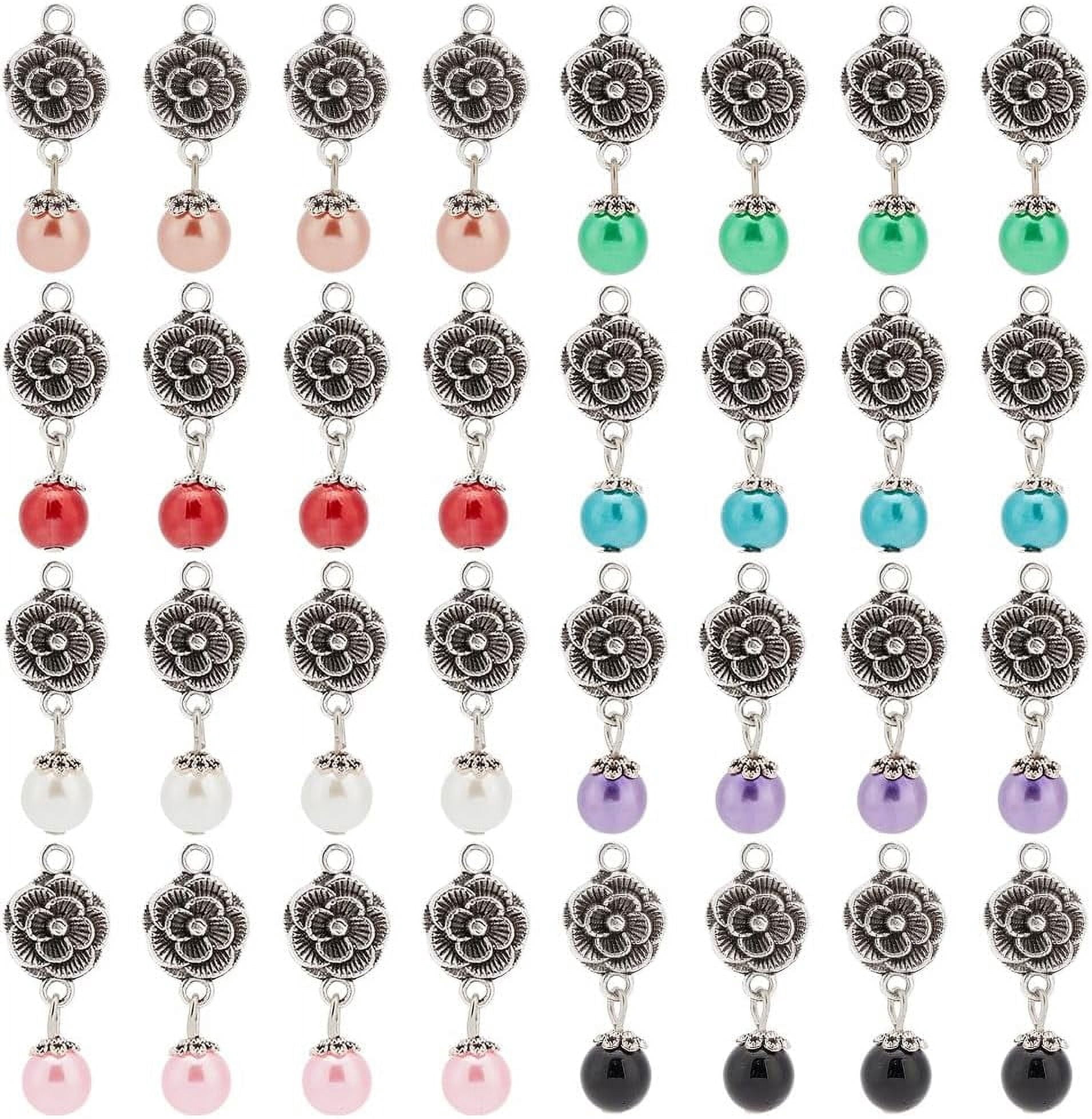 32 Pcs Cute Cat Charms - Colorful Resin Cat Pendants For DIY Jewelry Making (30mm)