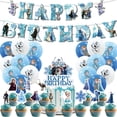 thumbnail image 1 of 32pcs For Frozen Theme Birthday Party Decorations Set,With 1 Happy Birthday Banner,13 Cupcake Toppers,18 Balloons,All in One Celebration Party Kit Supplies, 1 of 5