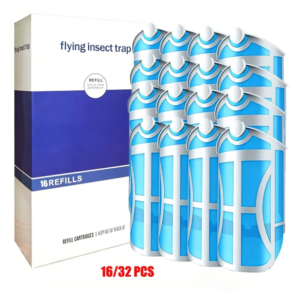 32pcs Insect Trap Refill Kit – Compatible with Flying Insect Trap Refill, Attracts and Traps Fruit Flies, Gnats, and Other Flying Insects