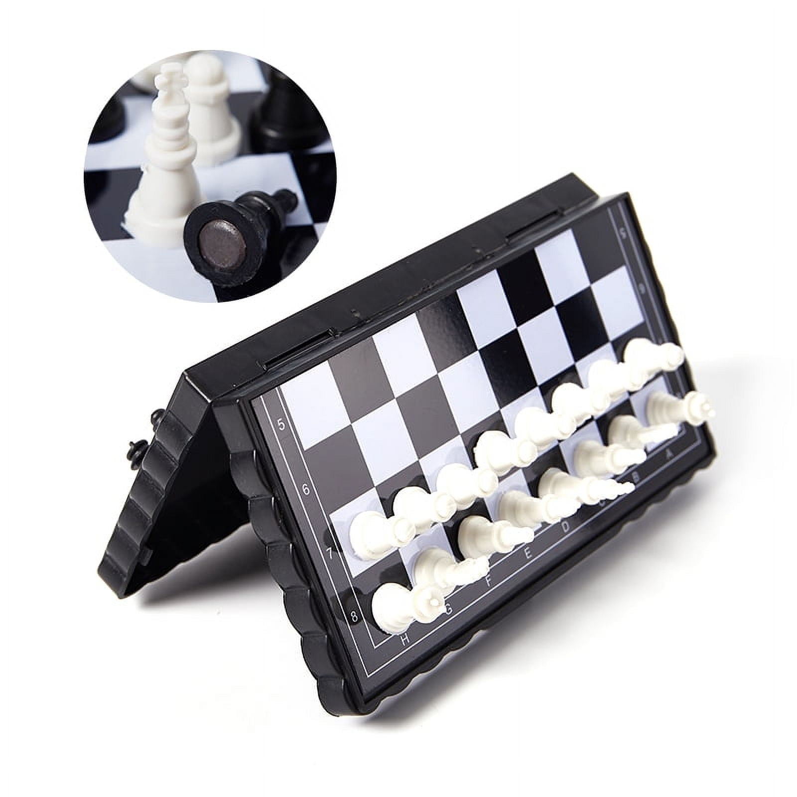 32pcs Mini Chess Set Folding Plastic Chessboard Home Outdoor