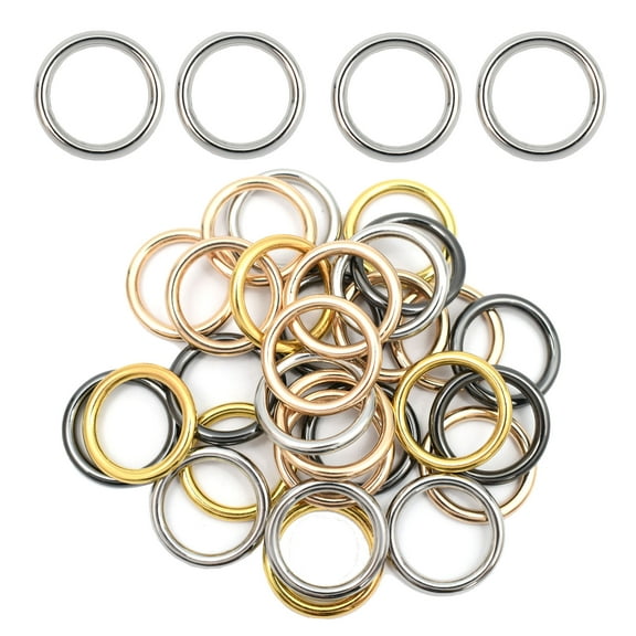 32pcs O Ring Buckle 19mm(0.75") Zinc Alloy 3mm Thickness O-Rings for Hardware Bags Belts Craft DIY Accessories