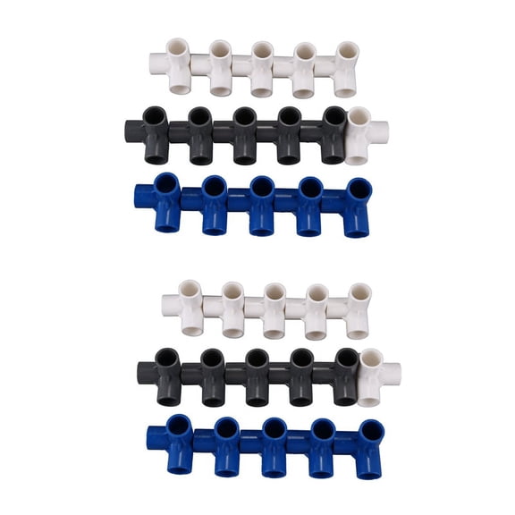 32pcs Plastic PVC 20mm Hose Tee Connector 3 Way Joint For Garden Irrigation Watering Pipe Adapter Tube Parts Tools