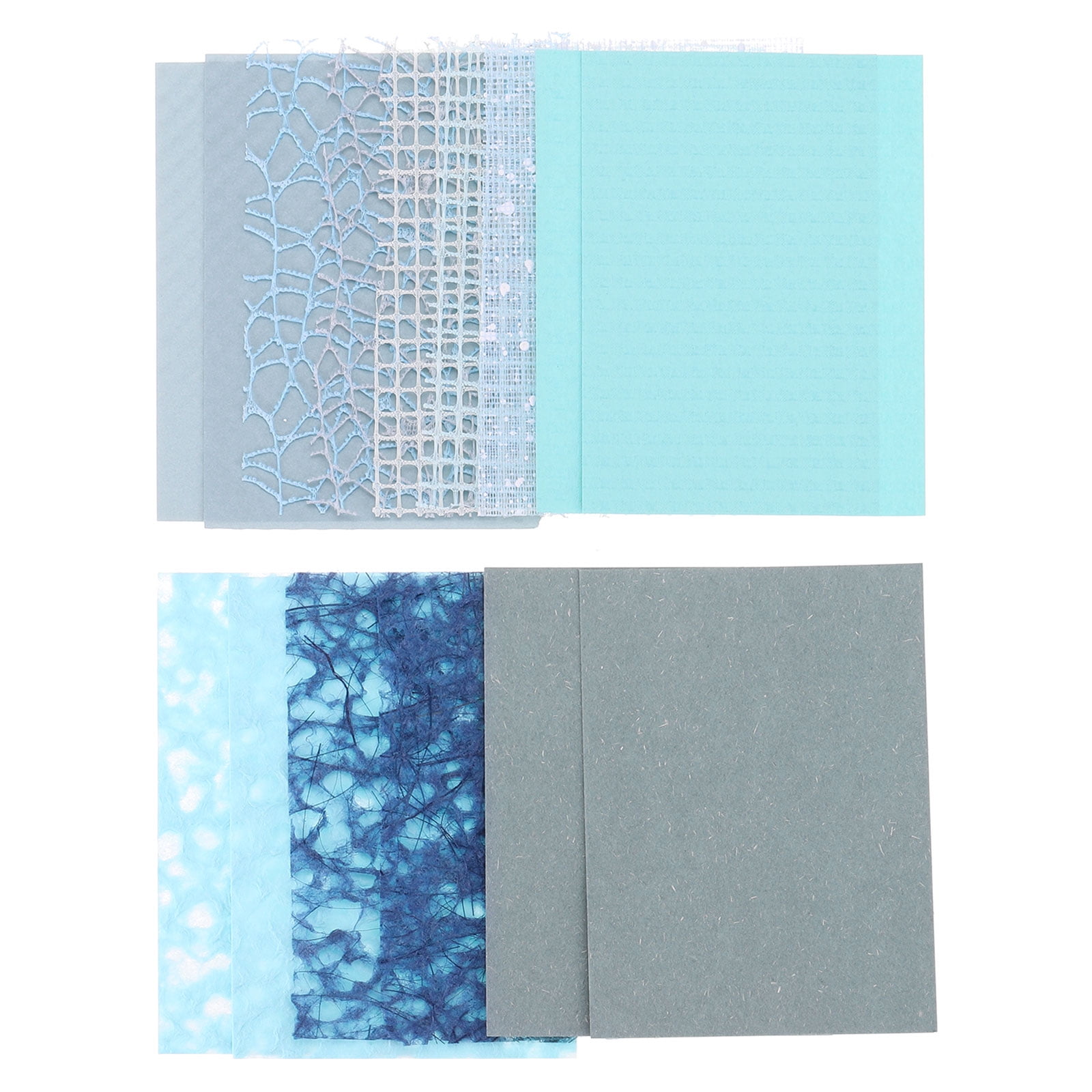 32pcs Textured Scrapbook Paper Vintage Scrapbooking Handmade Paper for Journal Craft Diary,Blue