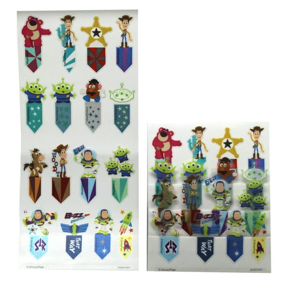 32pcs Toy Story Sticker Bookmark - Buzz Woody Lotso Assorted Character Bookmark Sticker Collection