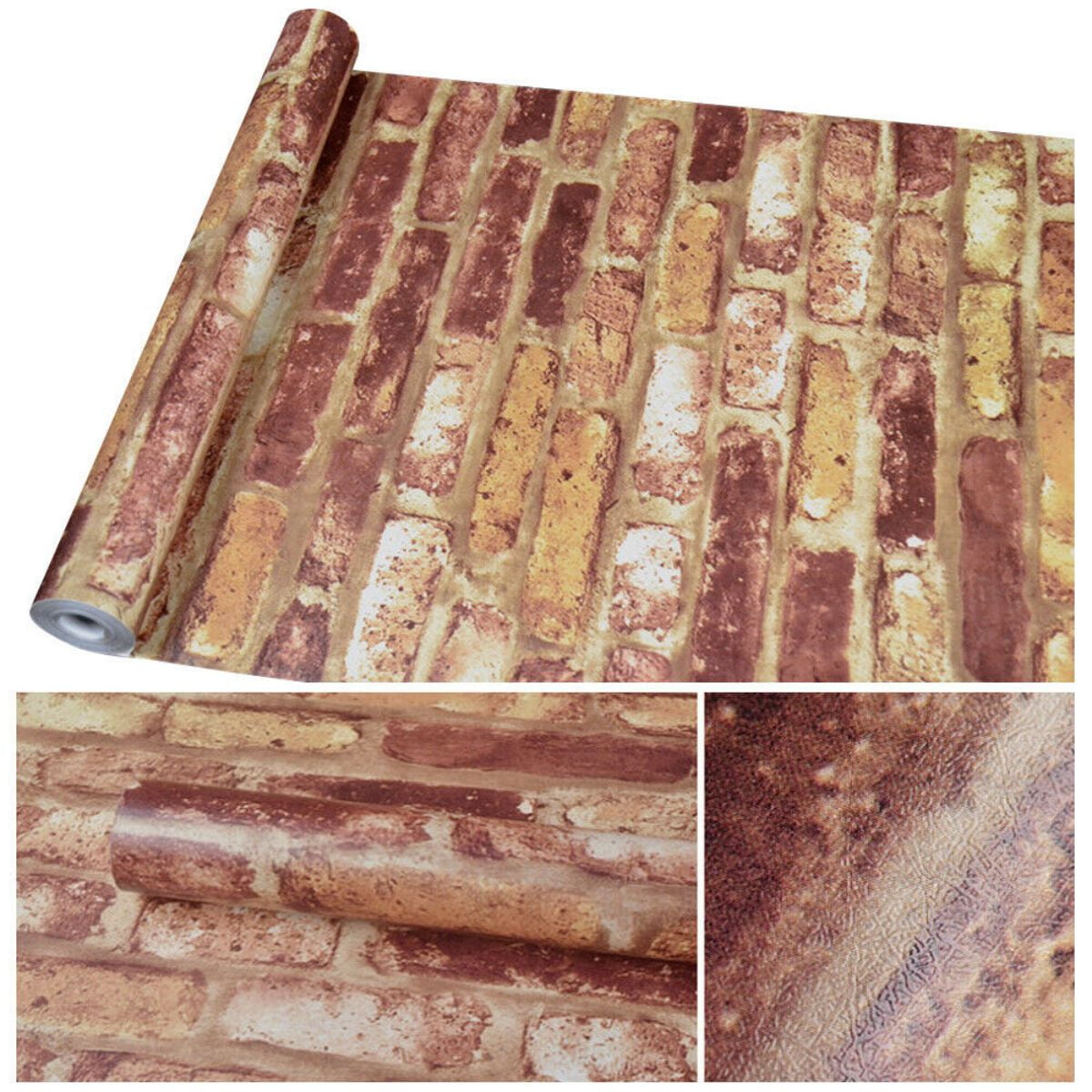 32x1.5ft 3D Wallpaper PVC Contact Paper Self Adhesive Roll Waterproof