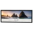 thumbnail image 1 of 32x10 Frame Black Charcoal Grey Wood Textured Picture Frame | 0.75 Inch Moulding Width | Gunmetal, 1 of 8