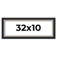 thumbnail image 1 of 32x10 Frame Black Real Wood Picture Frame Width 2.25 Inches | Interior Frame Depth 0.5 Inches |, 1 of 8