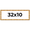 thumbnail image 1 of 32x10 Frame Gold Bamboo Solid Wood Picture Frame | 1 Inch Moulding Width | Interior Frame Depth, 1 of 8
