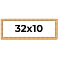 thumbnail image 1 of 32x10 Frame Gold Rustic Solid Wood Picture Frame | 1.25 Inch Wide Moulding | Rustique Gold, 1 of 8
