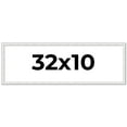 thumbnail image 1 of 32x10 Frame White Scuffed Rustic Solid Wood Picture Frame | 0.75 Inch Moulding Width| Includes UV, 1 of 8