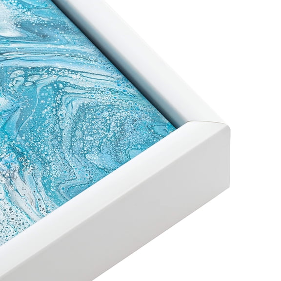 32x11 Canvas Frame White Solid Wood Floater Frame Width 1.75 Inches | Interior Frame Depth 1 7/8