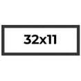 thumbnail image 1 of 32x11 Frame Black Real Wood Picture Frame Width 1.25 Inches | Interior Frame Depth 0.5 Inches |, 1 of 8