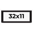thumbnail image 1 of 32x11 Shadow Box Black Solid Wood Display Picture Frame | 1 Inch Rabbet Depth | | 1.375 Inch, 1 of 4