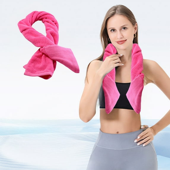32x110cm Sports Towel Cotton Soft Sweat Absorbing Breathable Workout Towel for Gym Running Yoga Outdoor Quick Dry Washable Durable Athletic Fitness Neck Shoulder Wrap Versatile Travel Use