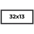 thumbnail image 1 of 32x13 Frame Black Real Wood Picture Frame Width 1.25 Inches | Interior Frame Depth 0.5 Inches |, 1 of 8