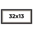 thumbnail image 1 of 32x13 Frame Black Real Wood Picture Frame Width 2.25 Inches | Interior Frame Depth 0.5 Inches |, 1 of 8
