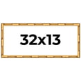 thumbnail image 1 of 32x13 Frame Gold Bamboo Solid Wood Picture Frame | 1 Inch Moulding Width | Interior Frame Depth, 1 of 8