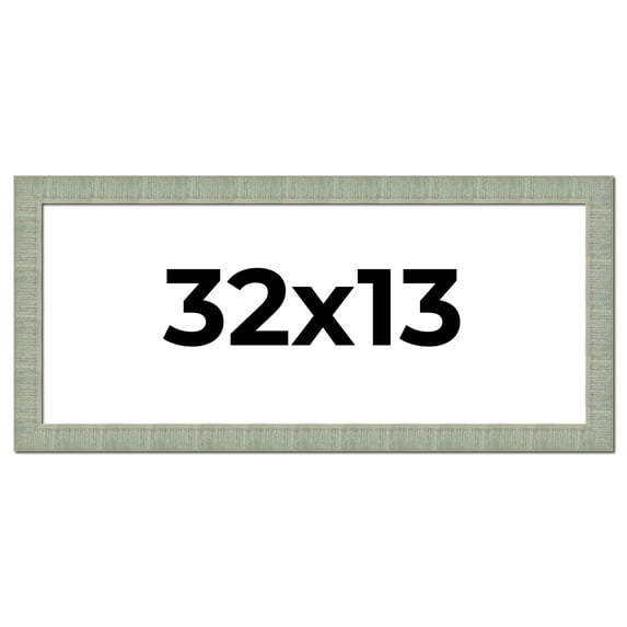 32x13 Frame Green Desert Pear Solid Wood Picture Frame | 1.625 Inch Moulding Width | Interior Frame