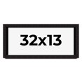 thumbnail image 1 of 32x13 Shadow Box Black Solid Wood Display Picture Frame | 1 Inch Rabbet Depth | | 1.375 Inch, 1 of 4