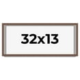 thumbnail image 1 of 32x13 Shadow Box Frame Brown | 1.125 inches Deep Real Wood Rustic Shadowbox Display Frame | UV, 1 of 5