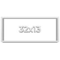 thumbnail image 1 of 32x13 Shadow Box Frame White | 1 Inches Deep Real Wood Contemporary Shadowbox Display Frame | UV, 1 of 6