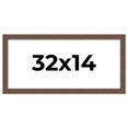 thumbnail image 1 of 32x14 Frame Brown Farmhouse Solid Wood Picture Frame Width 1.5 Inches | Interior Frame Depth 0.5, 1 of 8