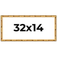 thumbnail image 1 of 32x14 Frame Gold Bamboo Solid Wood Picture Frame | 1 Inch Moulding Width | Interior Frame Depth, 1 of 8