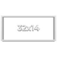 thumbnail image 1 of 32x14 Shadow Box Frame White | 1 Inches Deep Real Wood Contemporary Shadowbox Display Frame | UV, 1 of 6
