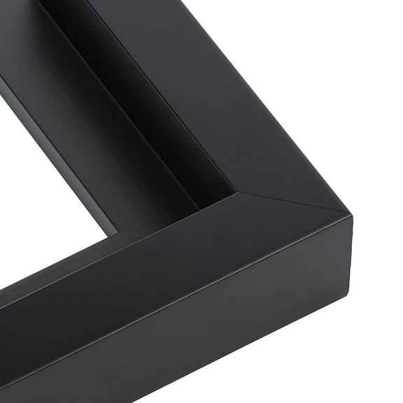 32x15 Canvas Frame Black Solid Wood Floater Frame Width 2.5 Inches | Interior Frame Depth 1 1/4