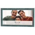 thumbnail image 1 of 32x16 Frame Blue Rustic Barnwood Solid Wood Picture Frame Width 1.25 Inches | Interior Depth 0.5, 1 of 8