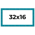 thumbnail image 1 of 32x16 Frame Blue Teal Burl Wood Picture Frame | 1.75 Inch Moulding Width | Interior Frame Depth 0.5, 1 of 8