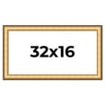 thumbnail image 1 of 32x16 Frame Gold Plein Aire Solid Wood Picture Frame Width 2 Inches | Interior Frame Depth 0.5, 1 of 8