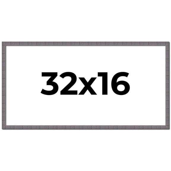 32x16 Frame Slate Blue Distressed Rustic Solid Wood Picture Frame | 0.75 Inch Moulding Width |