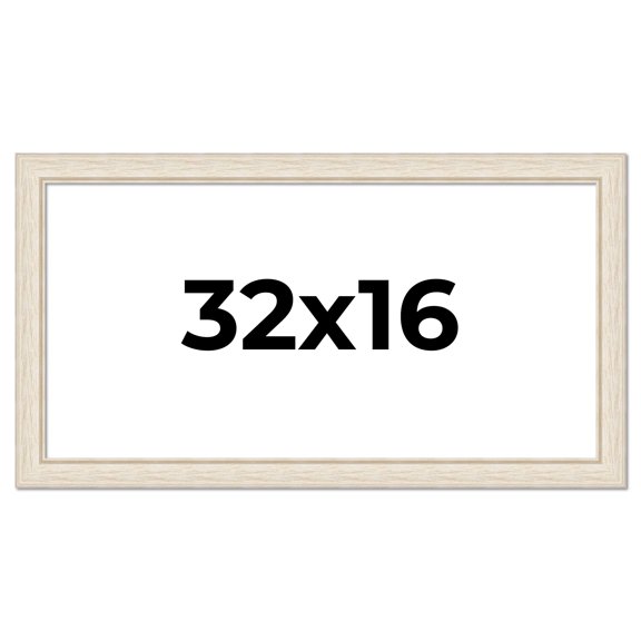 32x16 Frame White Real Wood Picture Frame Width 1.75 inches | Interior Frame Depth 0.5 inches |