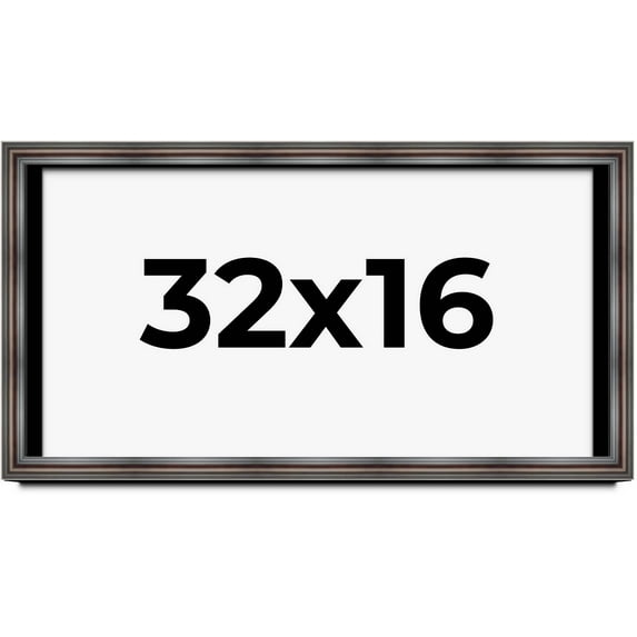 32x16 Shadow Box Frame Brown Cherry | 2.625 Inches Deep Pine Wood Traditional Shadowbox Display