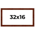 thumbnail image 1 of 32x16 Walnut Brown Veneer Real Wood Picture Frame Width 1.75 inches | Interior Frame Depth 0.5, 1 of 8