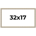 thumbnail image 1 of 32x17 Frame Grey Solid Wood Picture Frame Width 1 Inches | Interior Frame Depth 0.5 Inches |, 1 of 8