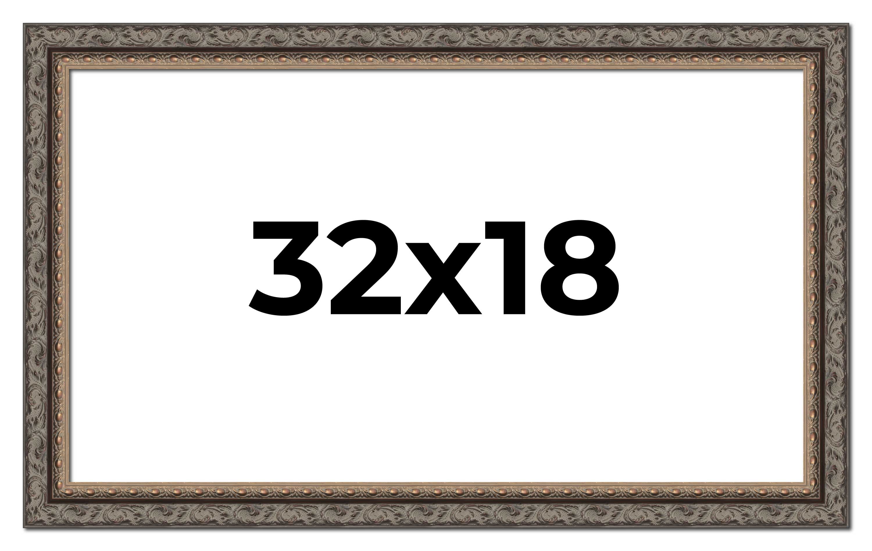 32x18 Frame Black Real Wood Picture Frame Width 2 inches | Interior ...