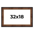 thumbnail image 1 of 32x18 Frame Brown Walnut Gold Ornate Trim Solid Wood Plein Air Picture Frame | 3 Inch Moulding, 1 of 8